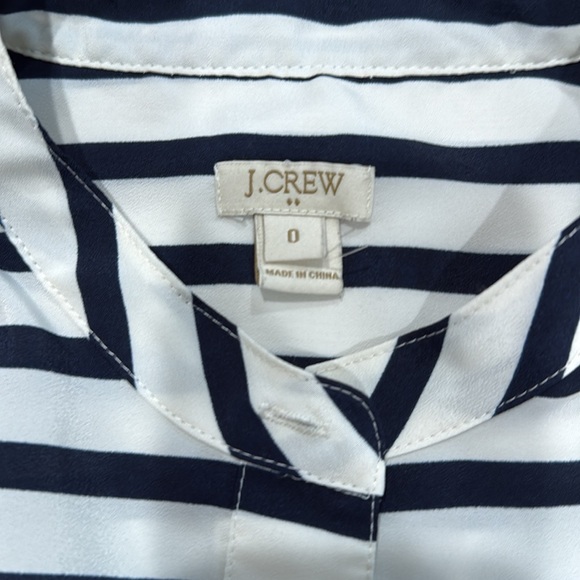 J. Crew Button Front Striped Tank Navy & White Size 0 - Picture 4 of 8